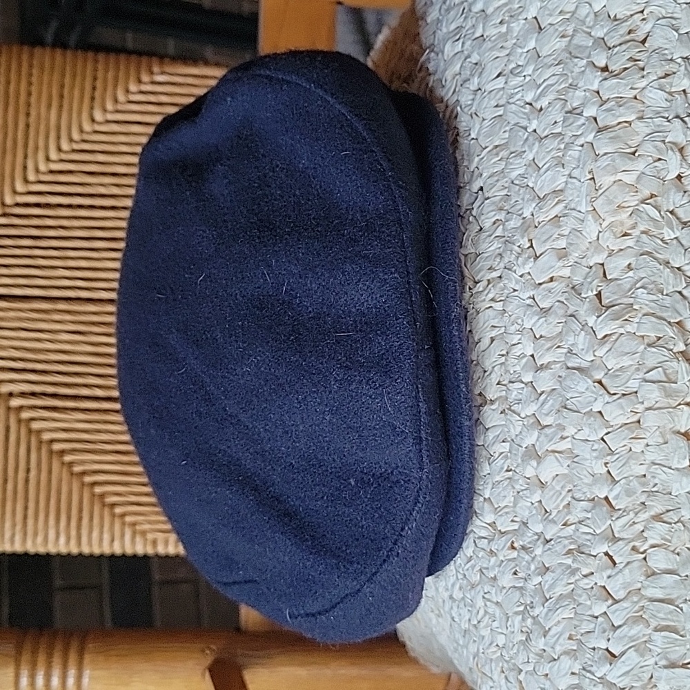 Vintage Dorfman Pacific, Wool Blend Cabbie Newsboy Cap/Hat, blue, sz L